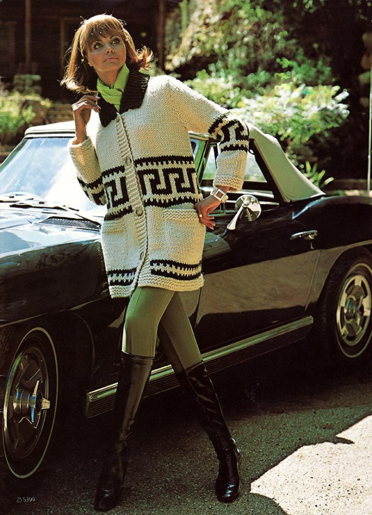 60s car coat sweater knitting pattern