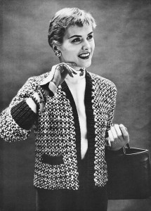 Vintage 50s Chanel Sweater Jacket Knitting Pattern