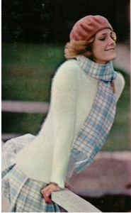 Vintage 60s White Angora Sweater -Lucy Angle
