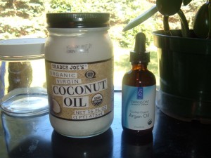 homemade coconut oil argan oil whipped lotion