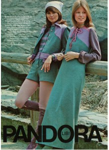 Vintage 1971 Pandora Hot Pants Maxi Dress