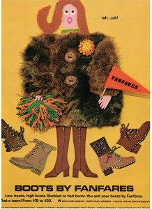Fanfare Boots ad vintage 1971