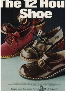 Hush Puppies Hot Heels shoe ad vintage 1971