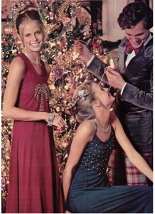 Vintage 1973 slinky Holiday dress