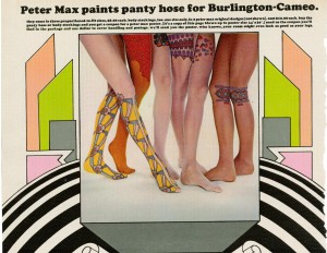 Peter Max Paints pantyhose ad 1970