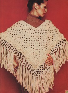 Fringed Poncho 1973 crochet pattern