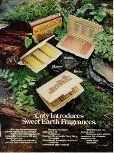 Coty Sweet Earth Fragrances ad vintage 1973