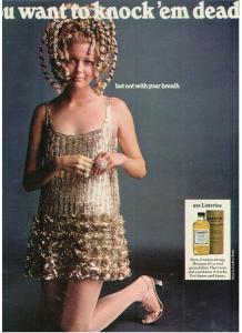 Vintage 1968 Listerine ad/Geoffrey Beene dress