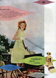 FINNFEMME: 1940s Yardley English Lavender Flower Child, vintage 1946 ad