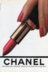 Vintage 80s Chanel Red Lipstick ad | Finnfemme Blog
