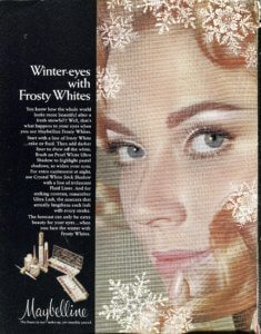 Maybelline Frosty Whites Eye Shadow ad - 1969 - Finnfemme