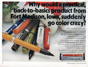 Those Brilliant 1974 Sheaffer NoNonsense Pens! | Finnfemme