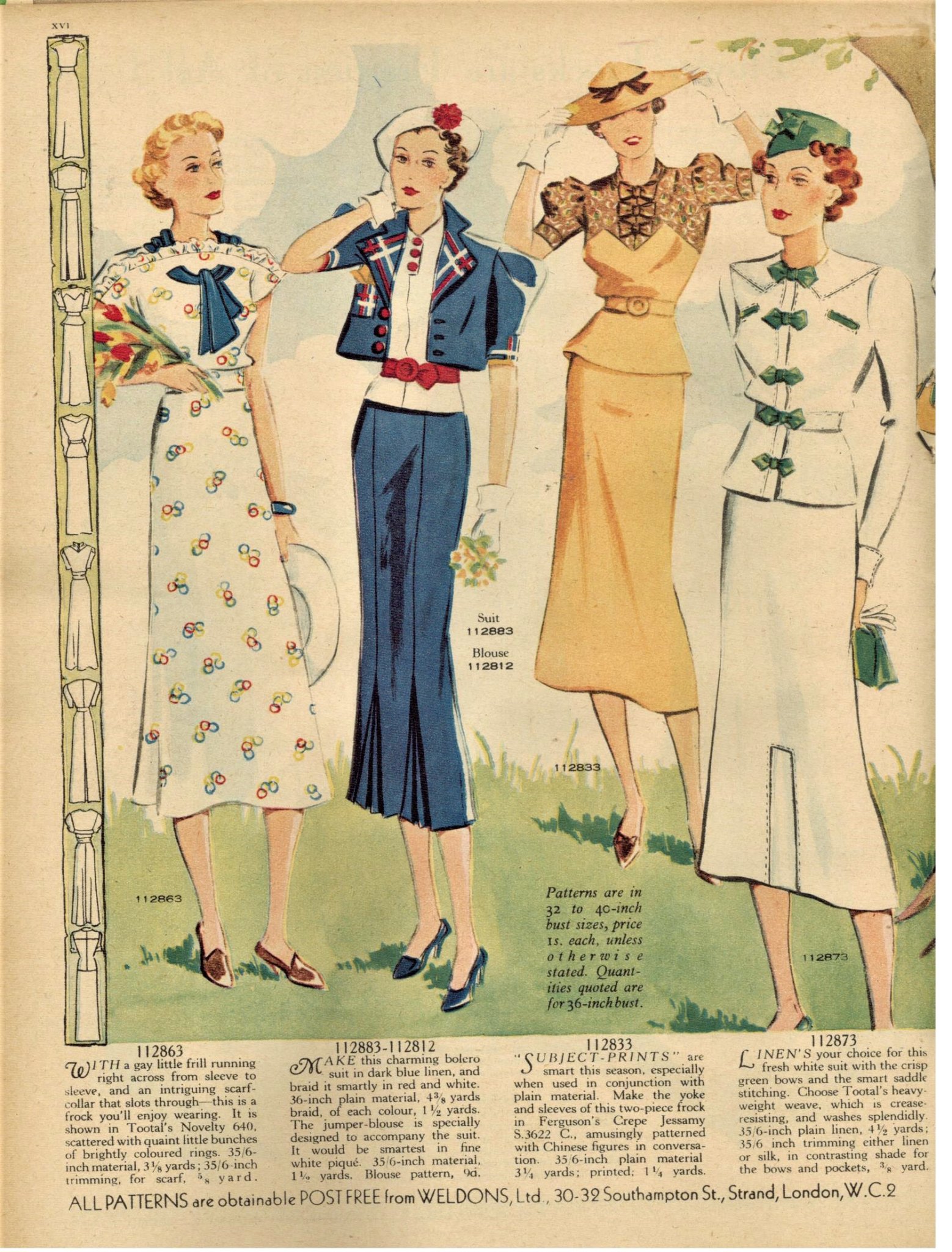 Musings from Marilyn » Vintage 1930s Fresh and Charming Frocks to Sew, 1937